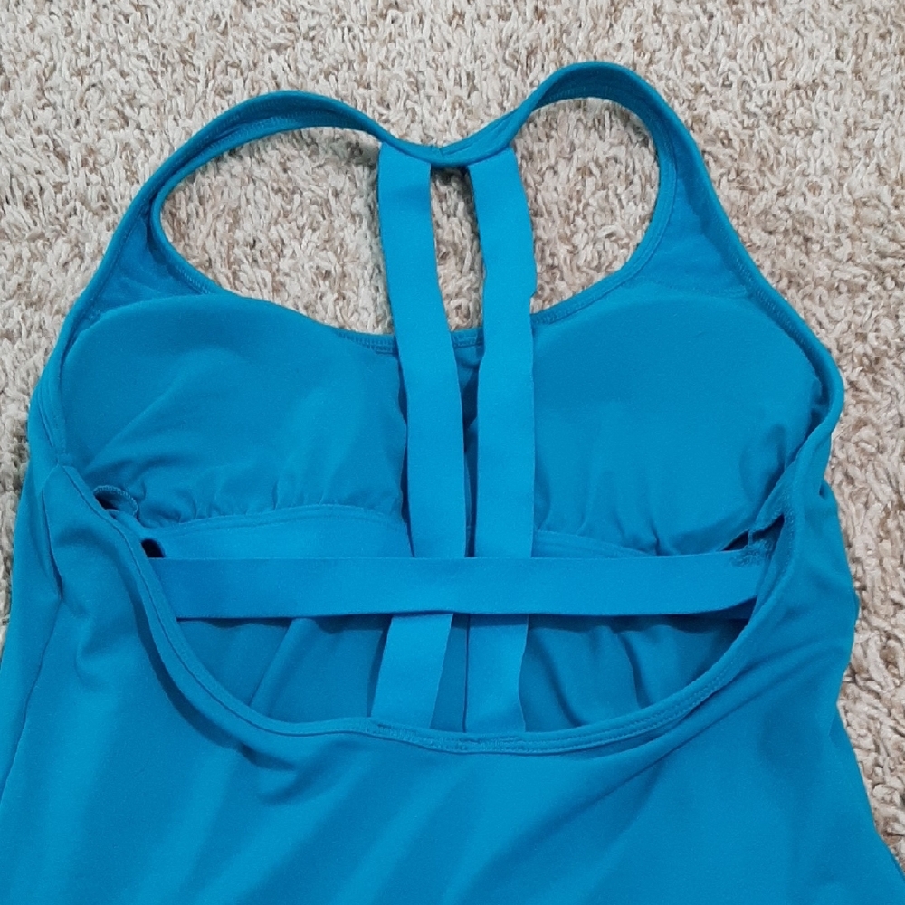 Fabletics Blue Fitted Backless Tank Top - Picture 6 of 6